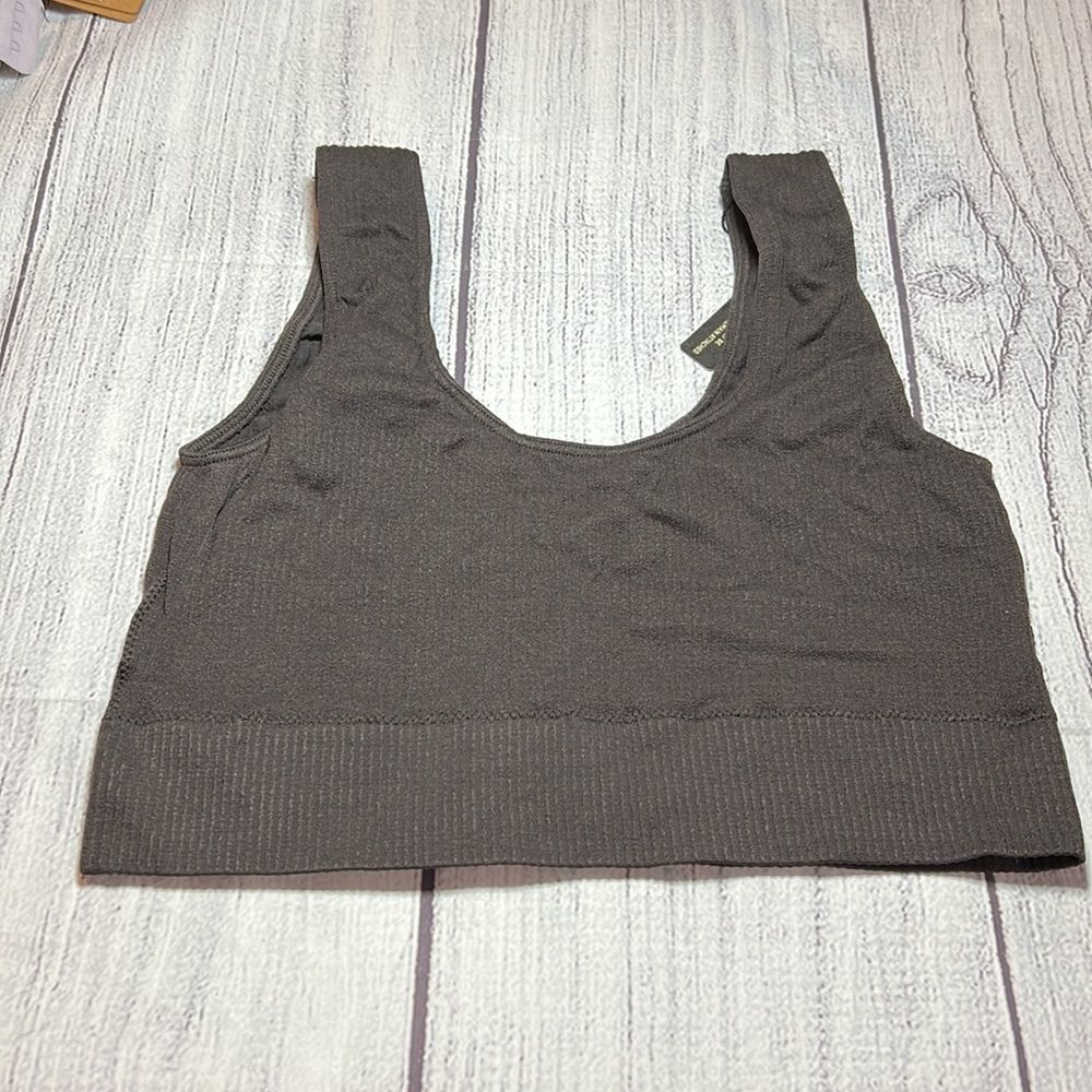 SKIMS SCOOP NECK BRALETTE RIBBED SOOT Size XXS/XS New - Picture 2 of 5